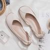 Fashion 2025 Summer Flat Sandal Shoe Women's Heels Without Fashion Girls Closed Clear Comfort Scandals Concise Closed Toe Sandals Fashio