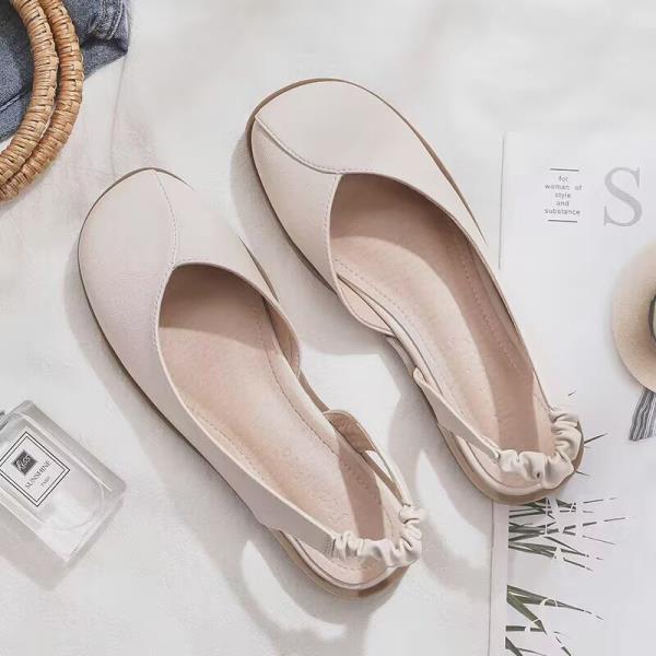 Fashion 2025 Summer Flat Sandal Shoe Women's Heels Without Fashion Girls Closed Clear Comfort Scandals Concise Closed Toe Sandals Fashio