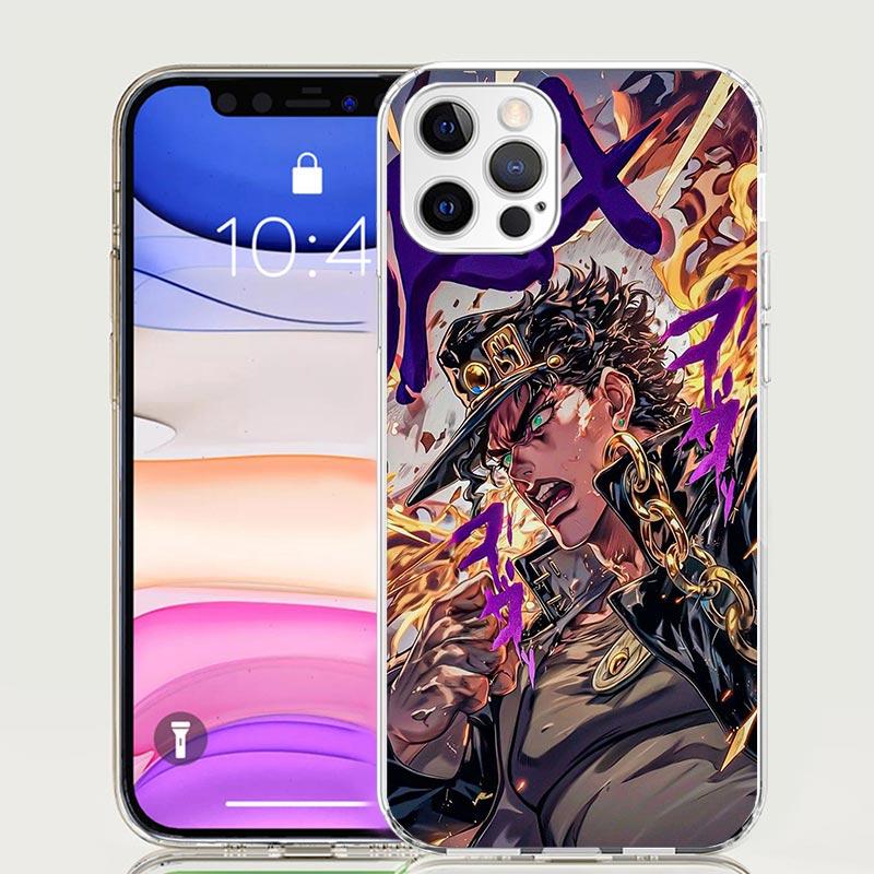 JoJo's Bizarre Adventure Kujo Jotaro Phone Case for Apple iPhone 17 Air 16 15 Plus 14 + 13 Mini 12 11 Pro Max 7 8 SE 16Max Soft