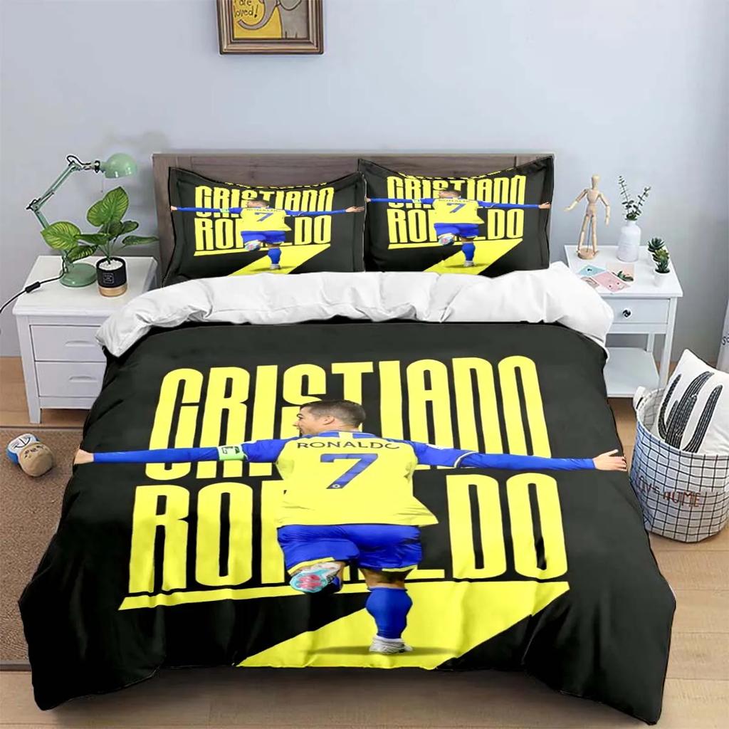 Fashion Football R-Ronaldo Digital Printing Bedding Set Duvet Cover Comforter Bed Youth Kids Girl Boys Birthday Gift