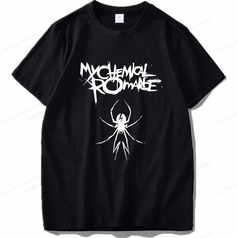 Dámské módní bavlněné tričko My Chemical Romance Cool Hip Hop Pánské tričko Ležérní Letní Vintage Anime Unisex Top Tričko
