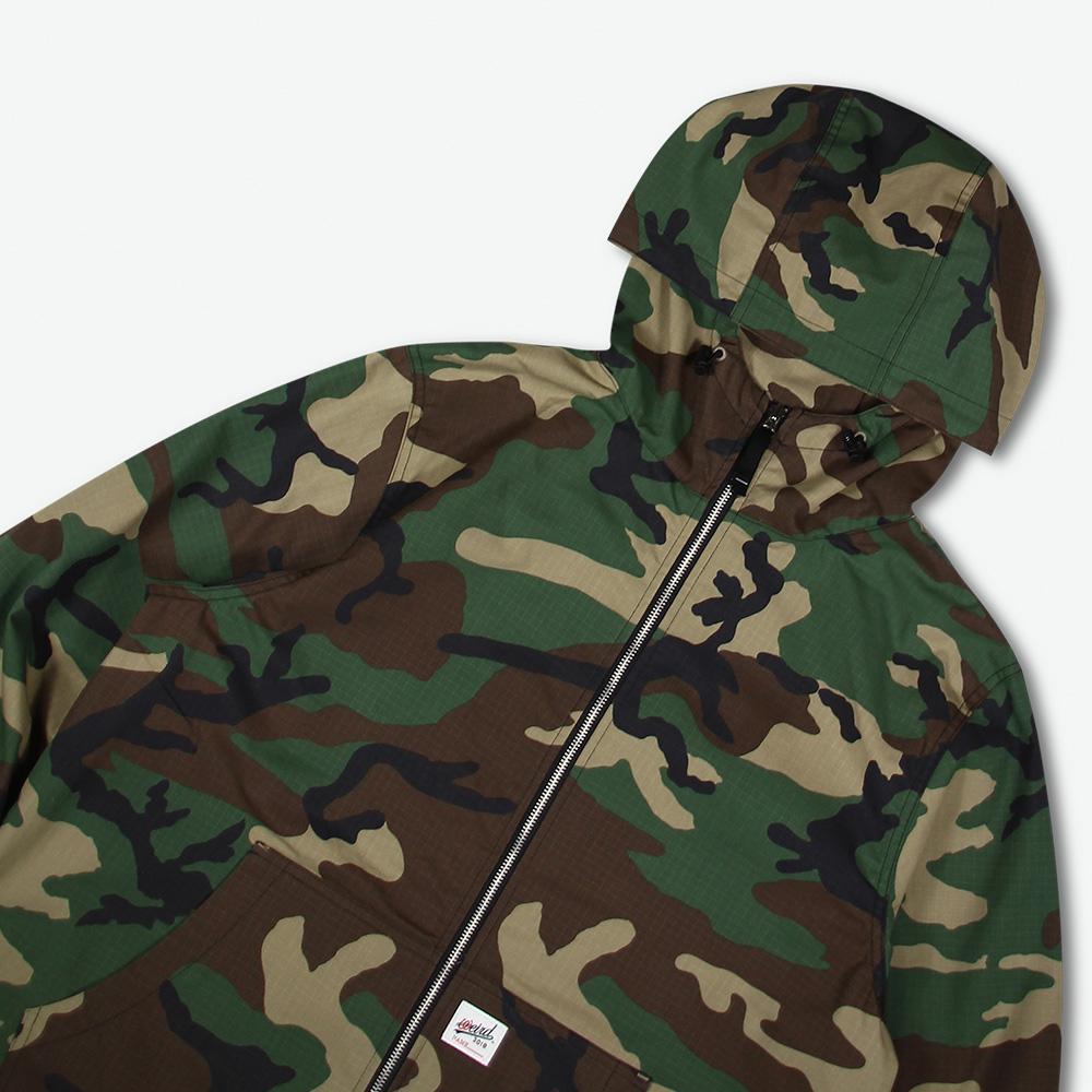 Weirdworld Camouflage Wave Logo Zip-Up Hoodie Woodland Camo
