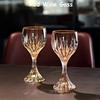 Luxusní Křišťálová Zlatě Zdobená Sklenice na Víno Bez Olova Elegantní Highball Šampaňský Pohár pro Domov