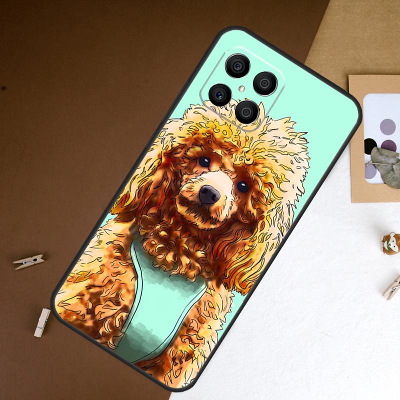 Cure Cartoon Poodle Case For Honor 70 50 90 Lite Magic 6 5 Pro Cover For Honor X8a X9a X7a X6a X9b X8 X9 X7 8X