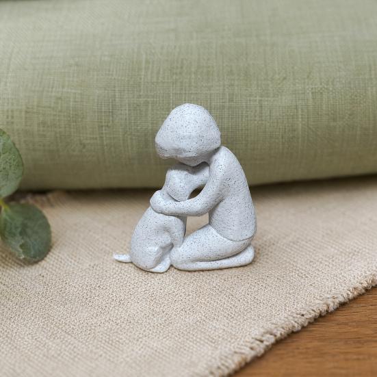 Mini Size Ornament, 3D Printed One-Piece Molding Figurine, Imitation Stone Texture Stable Base Sculpture for Living Room Desk Entrance