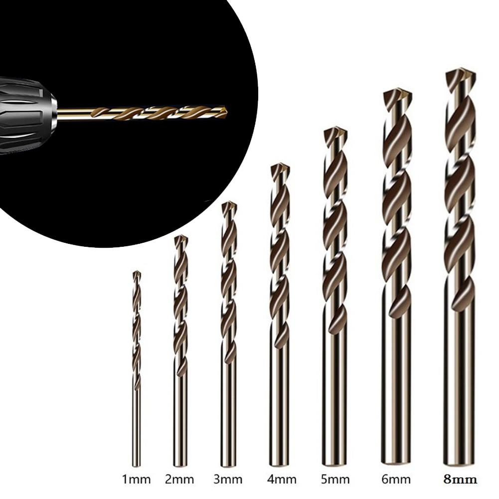 1/2/3/4/5/6/8mm borkrone 7 stk koboltboring HSS