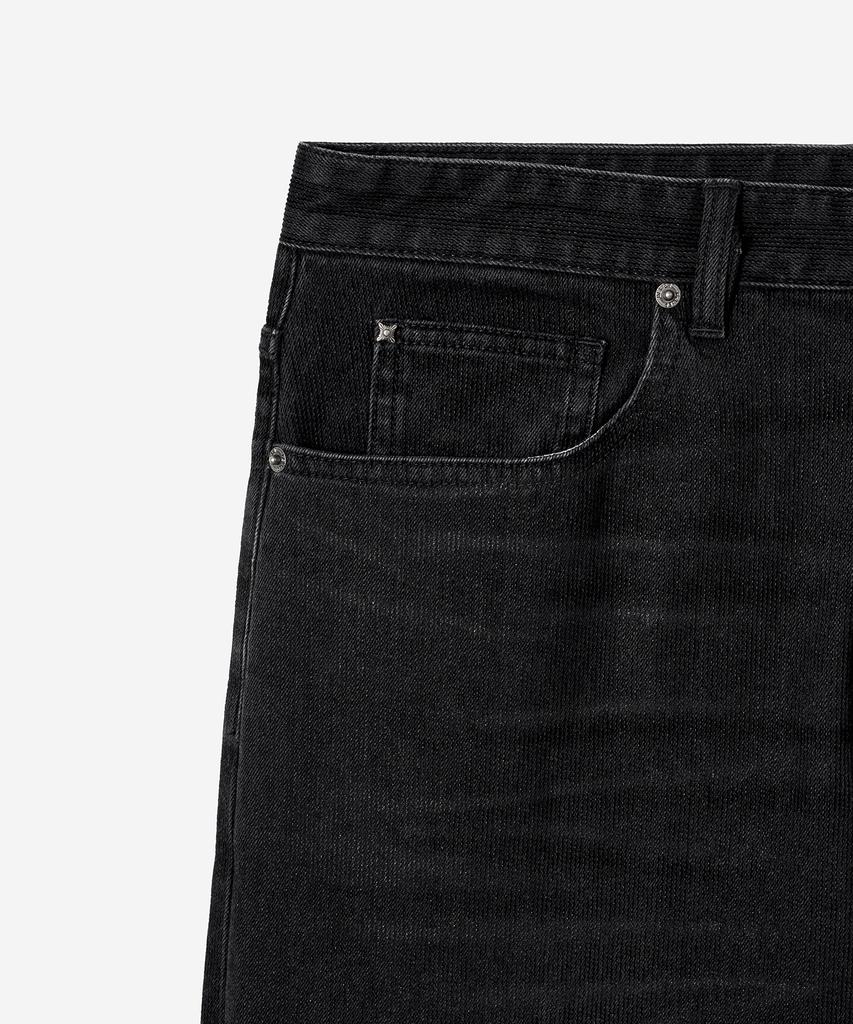 BELIER Mid-Wide Denim Pants - Dust Black