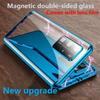 Magnetic Metal Phone Case for Poco F7 Ultra X7 X6 F6 F5 Pro C75 M7 5G Double Sided Tempered Glass Cover Lens Protection Cases