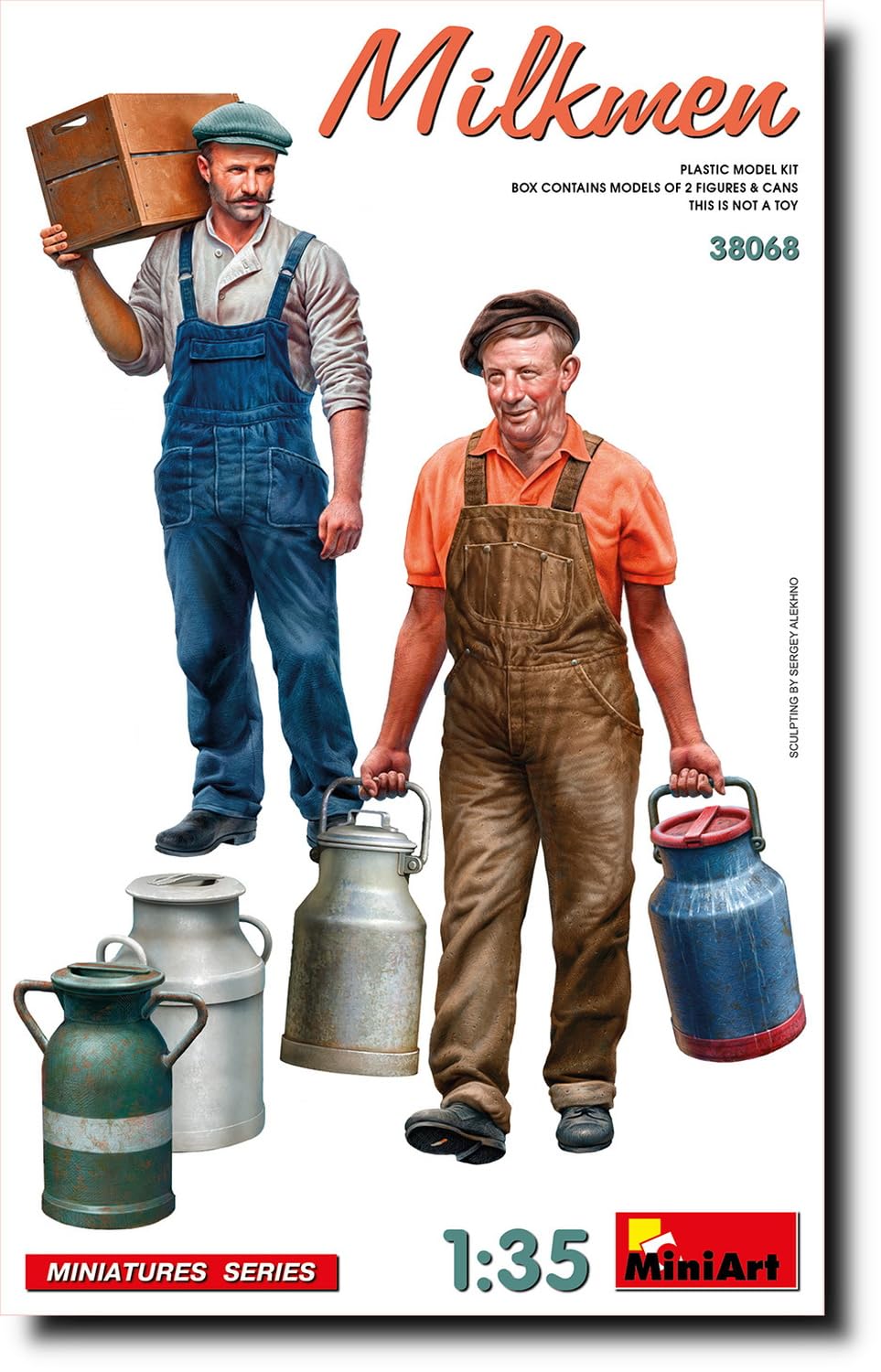 

Пластиковая модель Miniart Milk Delivery Man 2 Figures MA38068 1/35