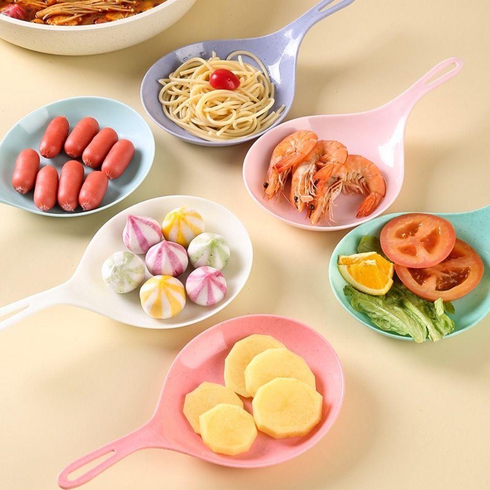 New Plastic Kitchen Soup Spoons Cookware Handheld Korean Dessert Cake Platter Fries Fried Chicken Large Fruit Tray