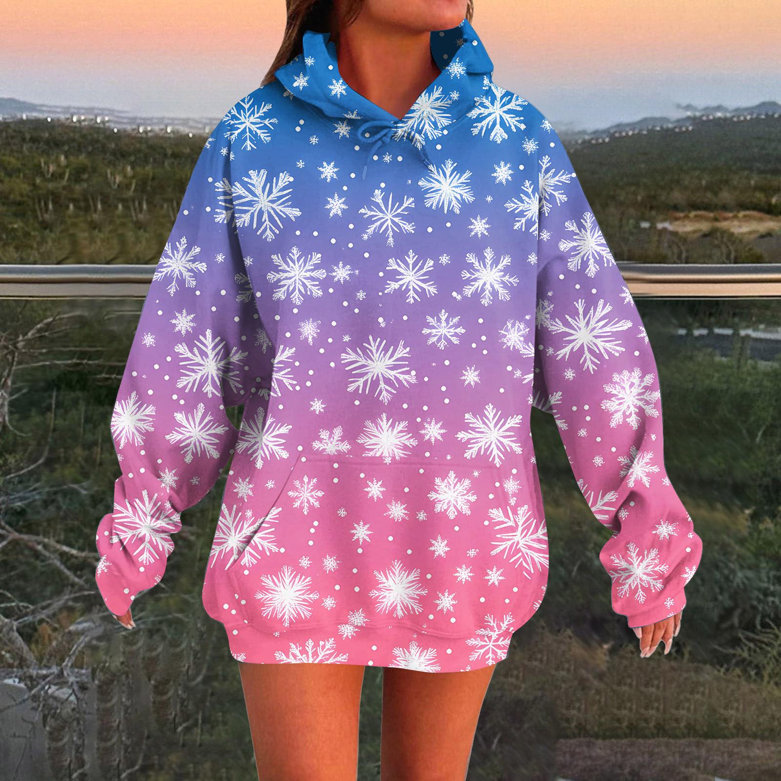 

Women s Fashion Daily Versatile Casual Crewneck Sweatshirts Long Sleeve Printed Top Sweatshirts M синій