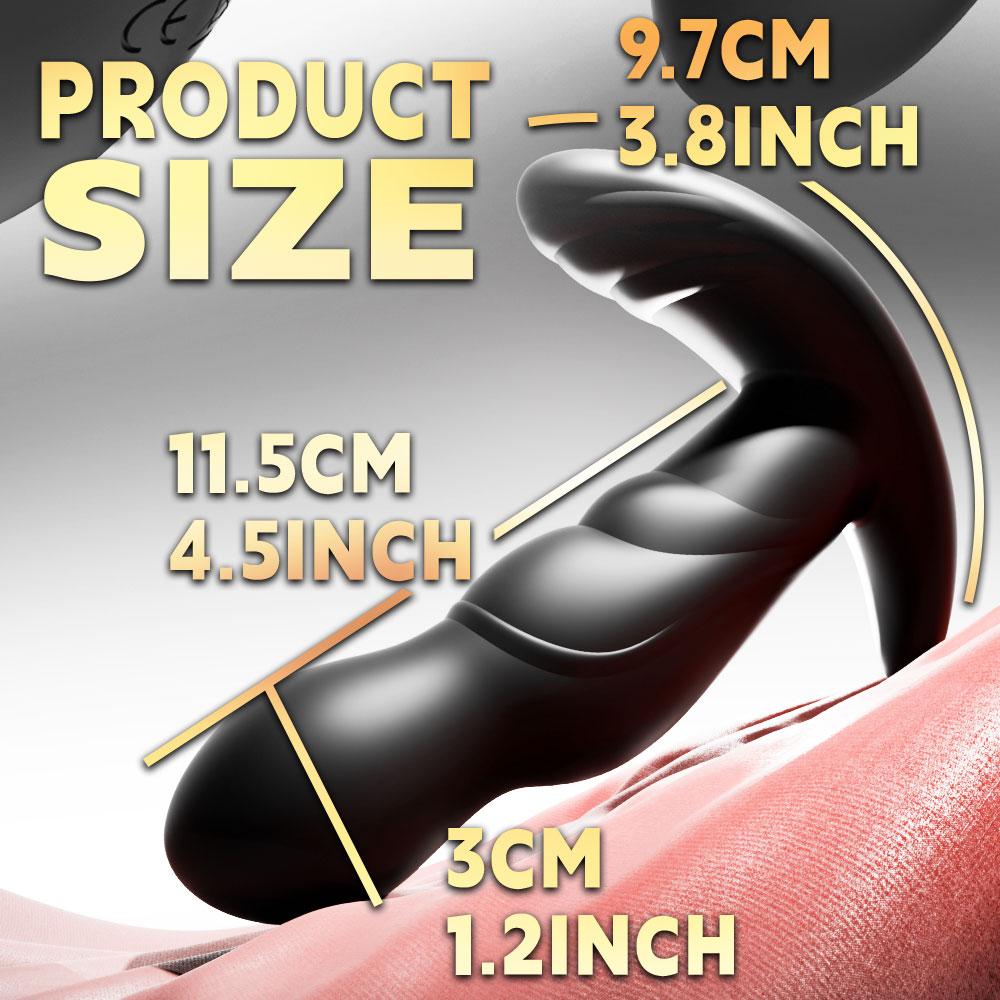 2-in-1 Prostata-Massagegerät 10 Rotations-Vibrationsmodi Silikon Männlicher Analplug Anales Vibrationsspielzeug Geeignet für Männer und Frauen G-Punkt-Stimulation