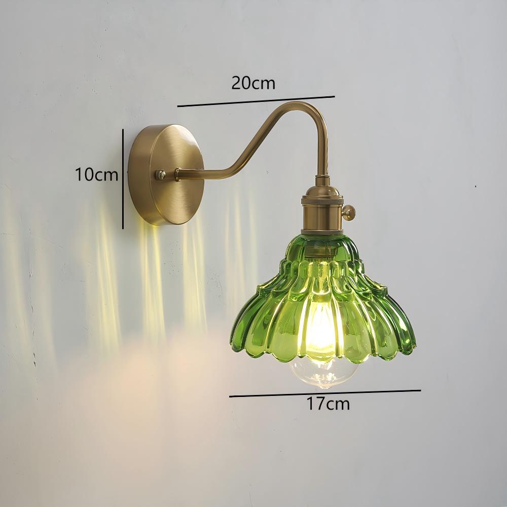 

Японские Ретро Цветочные Стеклянные Настенные Светильники Современный Простой Светильник для Спальни Кабинета Прикроватный Светильник для Светодиодной Подсветки Зеркала с Регулируемым Настенным Бра