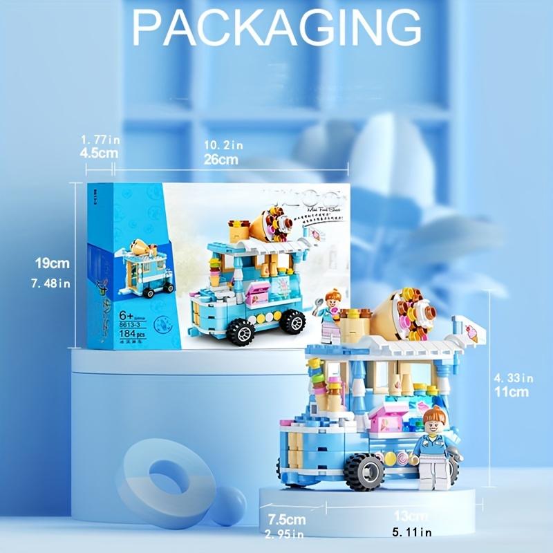 1 Bag Small Particles City Strect View Series Takeaway Car Food Truck Tricycle Auto Retail Store Vehicle Building Blocks Bricks