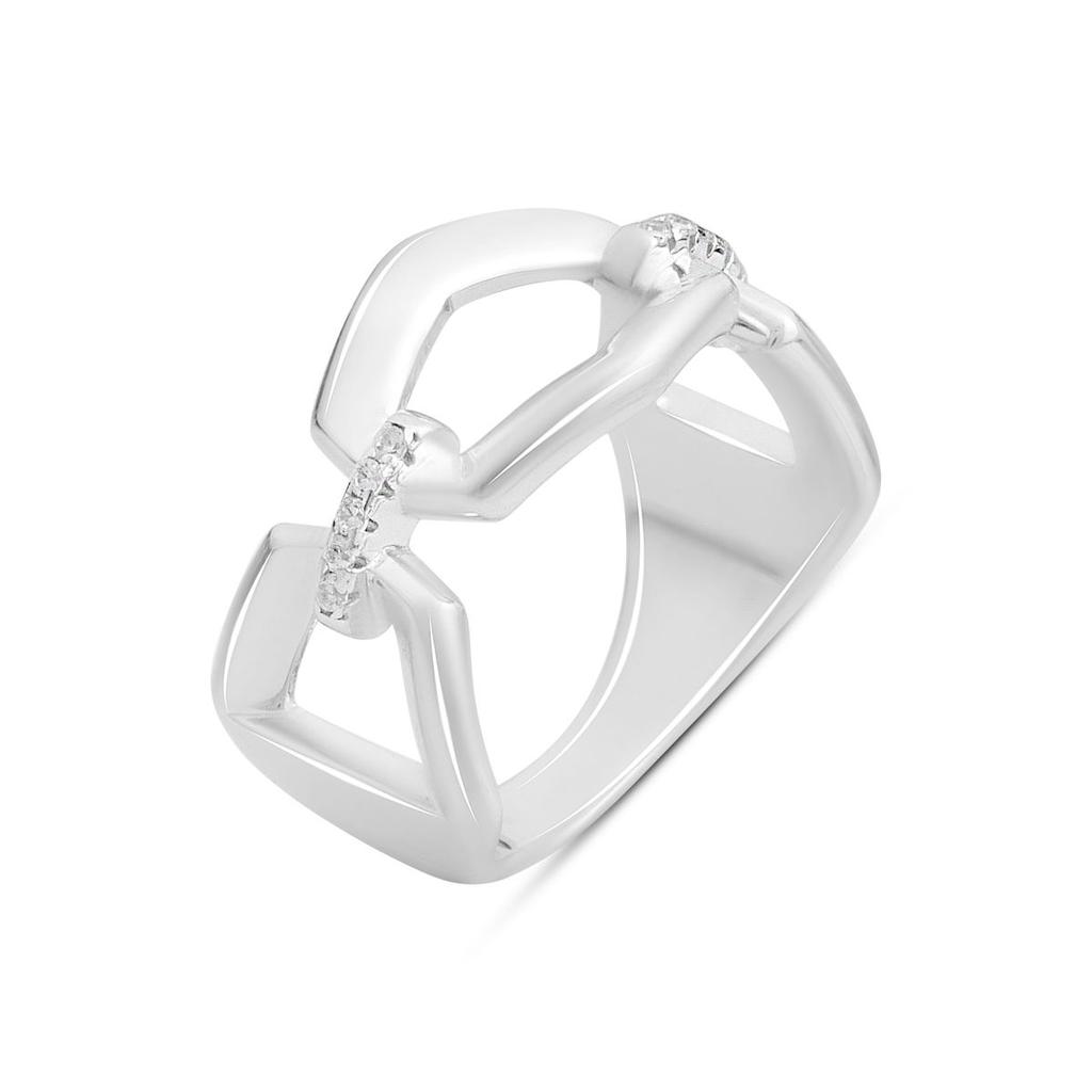 Silver Ring with Cubic Zirconia, Item Weight 5.3 G (2161875)