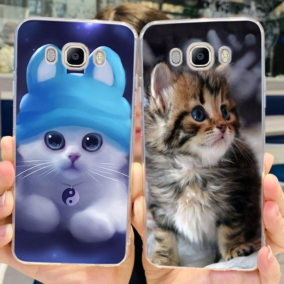 For Funda Samsung Galaxy J5 2016 Phone Case Cute Cat Dinosaur Soft Silicone Cases For Samsung J5 2016 J510 Back Cover Bumper
