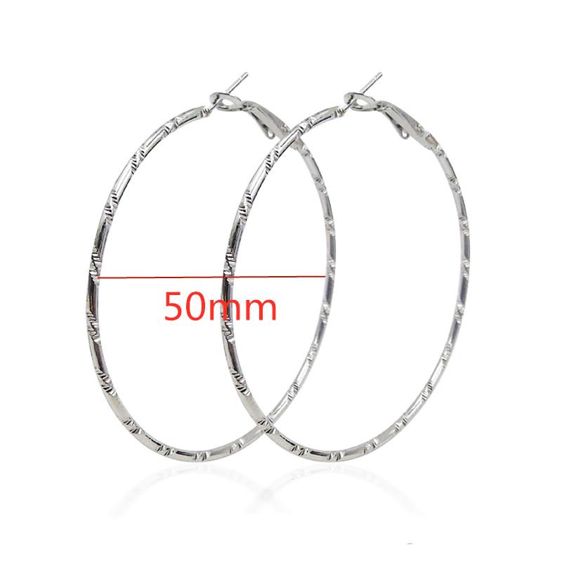 40mm 60mm 70mm 80mm Exaggerate Big Smooth Circle Hoop Earrings Brincos Simple Party Round Loop Bijoux for Women Jewelry