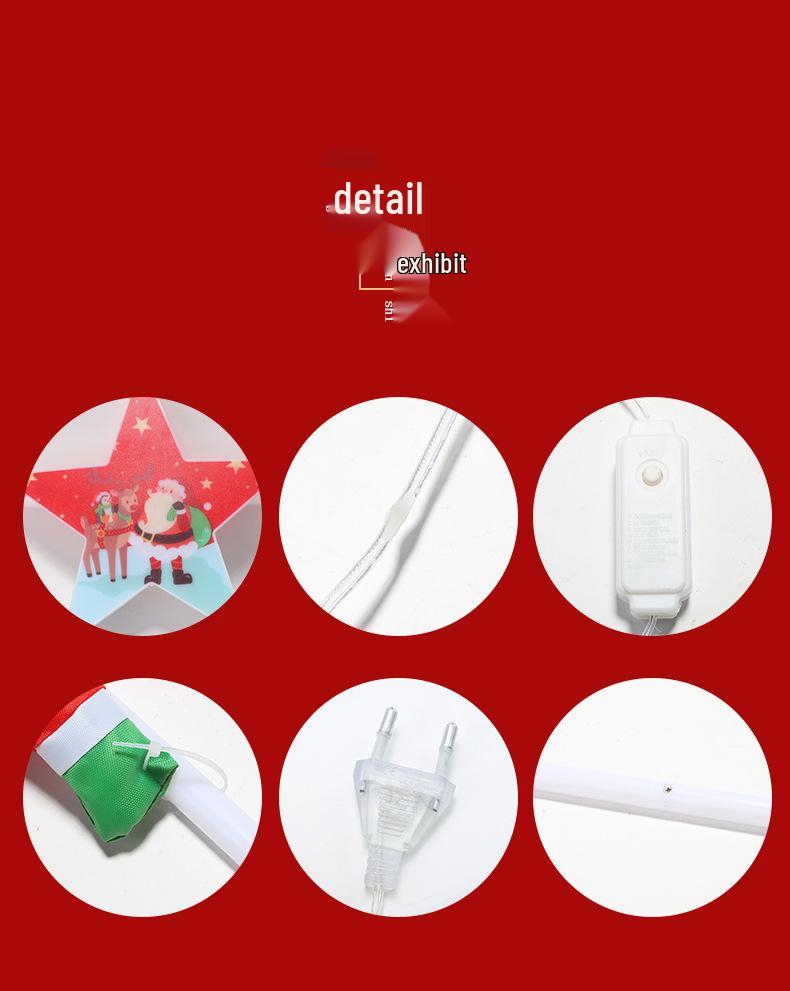 Weihnachtsmann Kletterleiter LED Lichterkette - Weihnachtsfeiertagsdekorationen