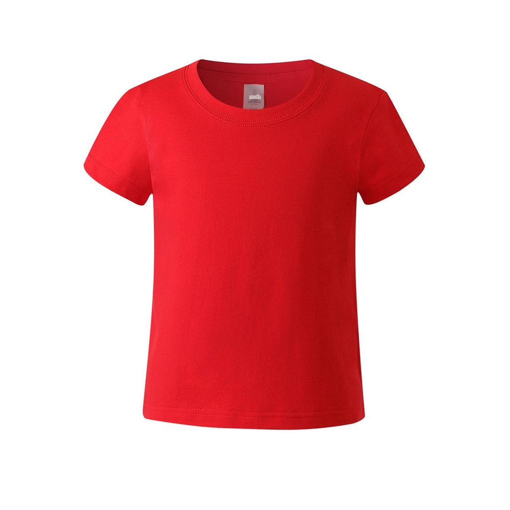 15-Color 200g Pure Cotton Short Sleeve T-Shirt for Boys and Girls, Toddler Baby Loose Fit Base Layer Design.