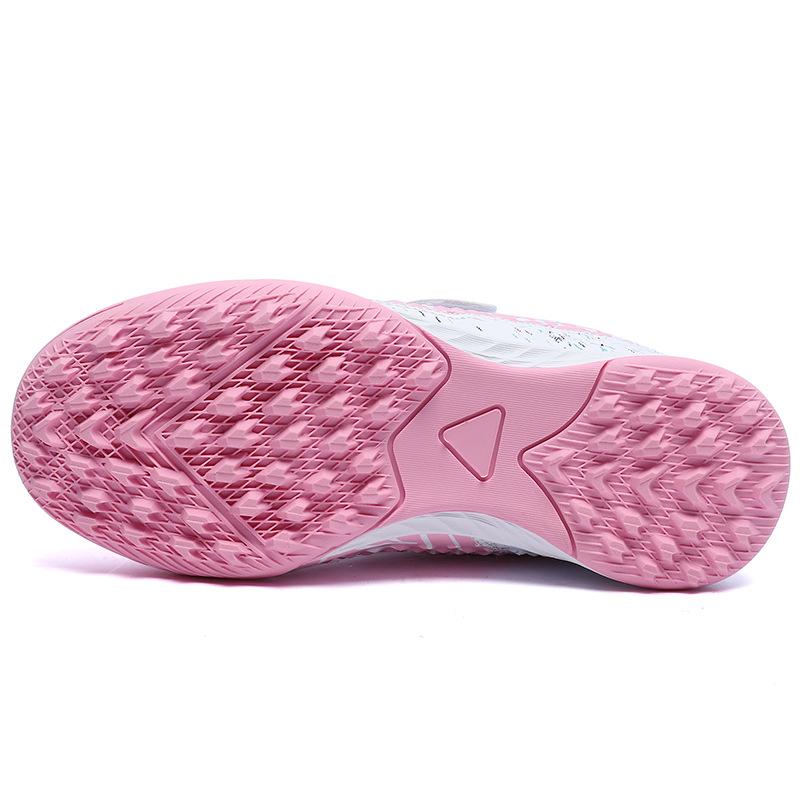 Children'S Football Shoes Velcro Leather Feet Boys Shoes Girls Shoes Tf Broken Nails Student Game Training Sneakers