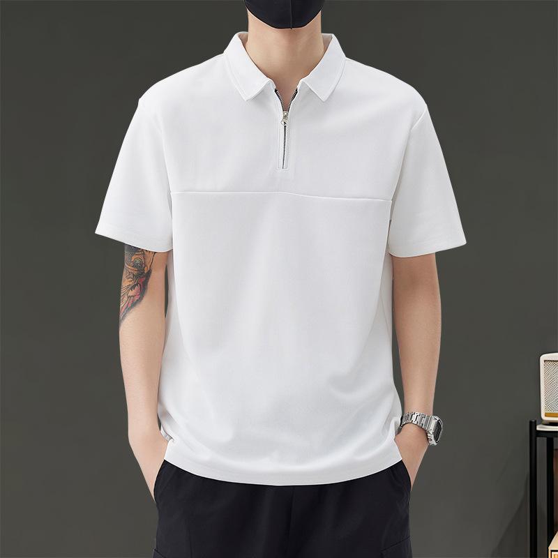 

Летняя мужская рубашка поло Футболка с коротким рукавом Футболка с коротким рукавом Быстросохнущая мужская одежда M белый