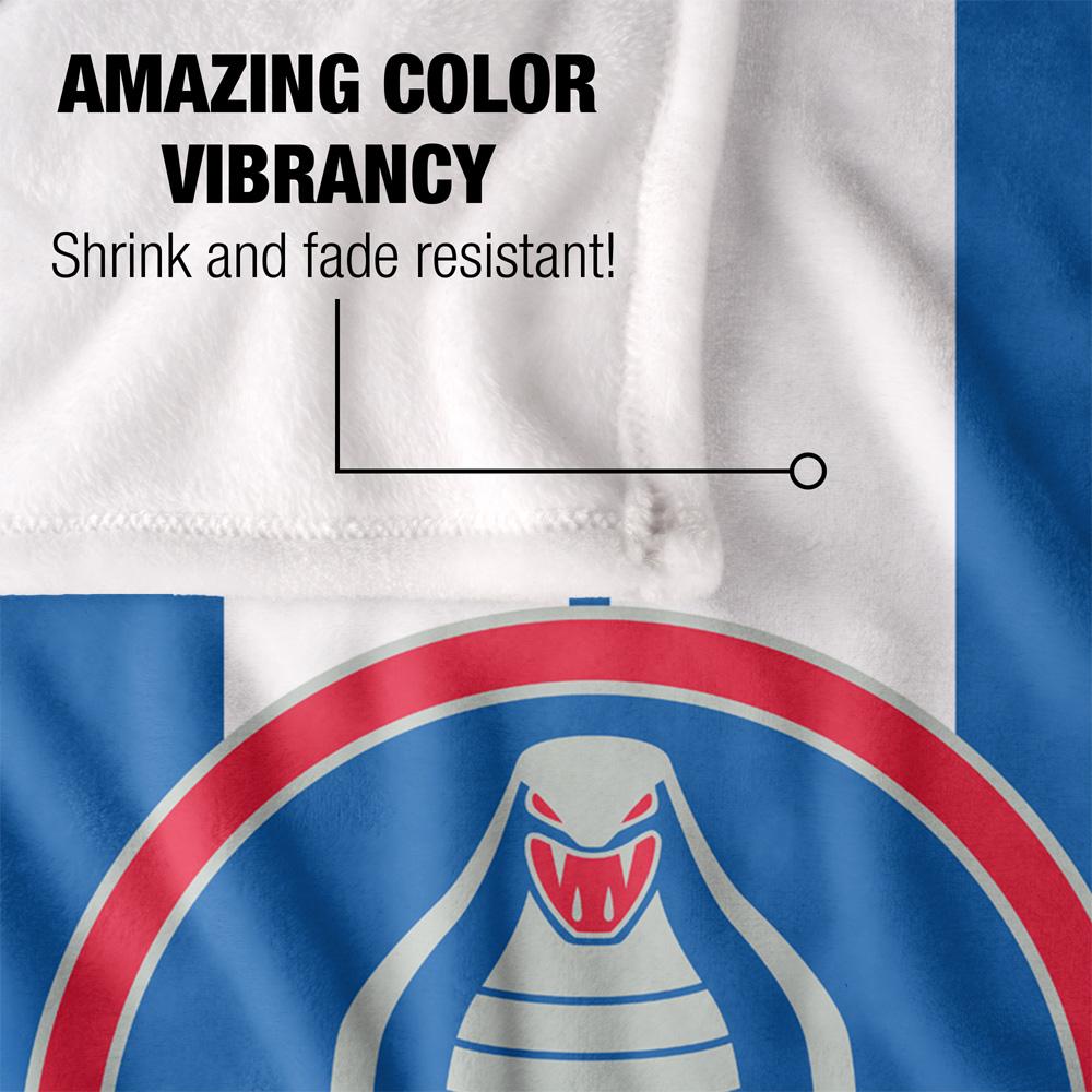 Carroll Shelby Silky Racing Stripe Supersoft Blanket