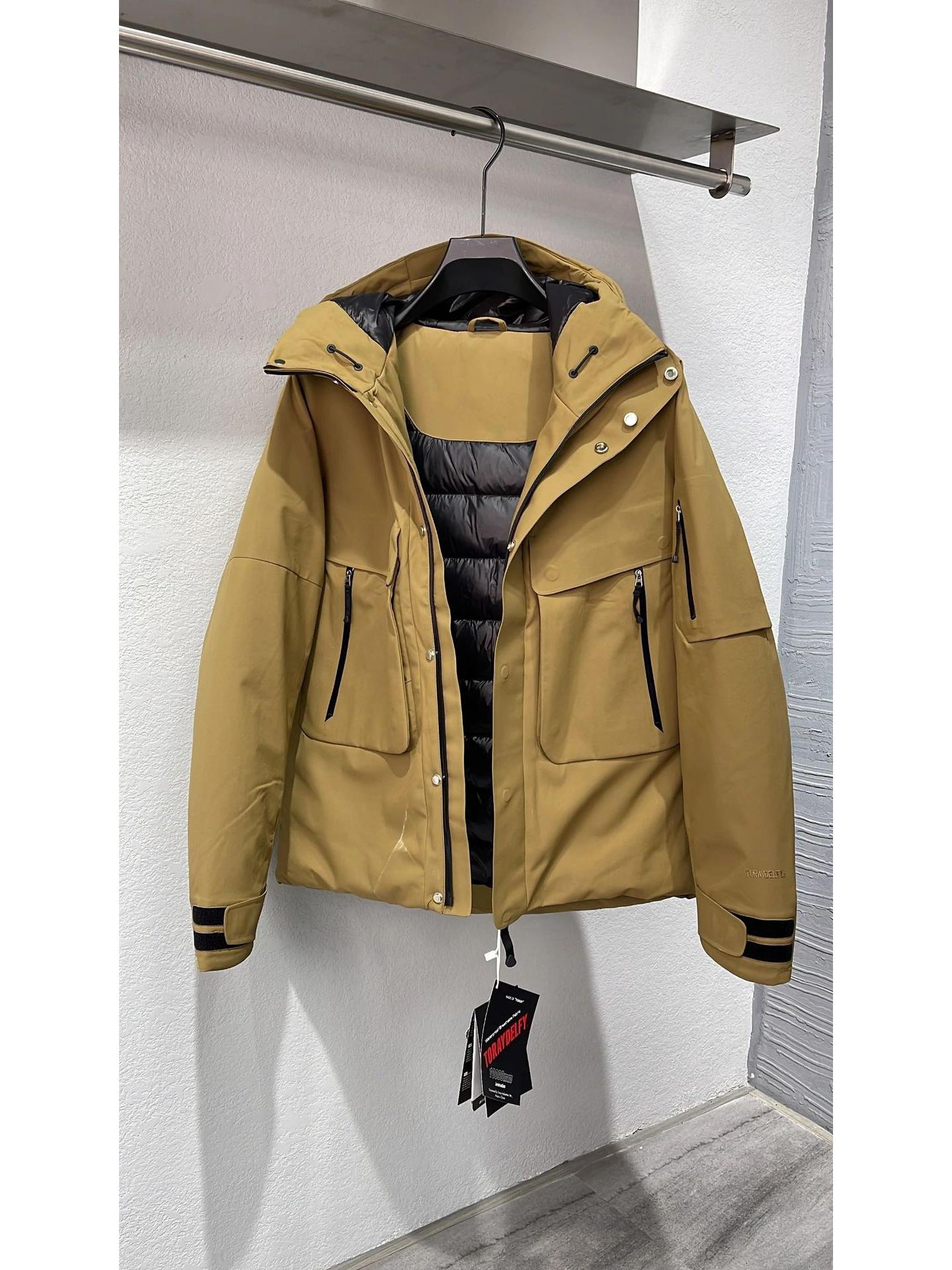 

Tsutaya Urban Outdoor Seamless Welded Extreme Cold Men s Hooded Down Jacket 3XL земля жовтий колір