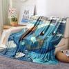 Squirtle  Print Flannel Blanket, High quality Comfortable for All Seasons, Home Decor, Warmth and Comfort