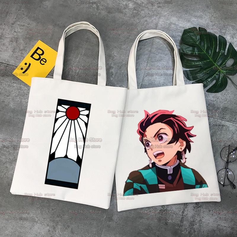 

Kimetsu No Yaiba продуктовая сумка-шоппер большая сумка для покупок многоразовая сумка для покупок 24*26cm