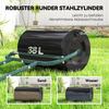 38L Fillable Cylinder Steel Lawn Roller - Dark Green