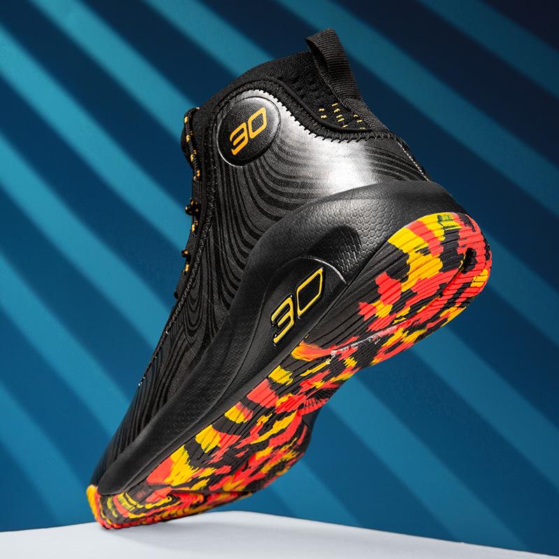 Men's High-Top Basketball Sneakers, Breathable, Large-Size Combat Boots