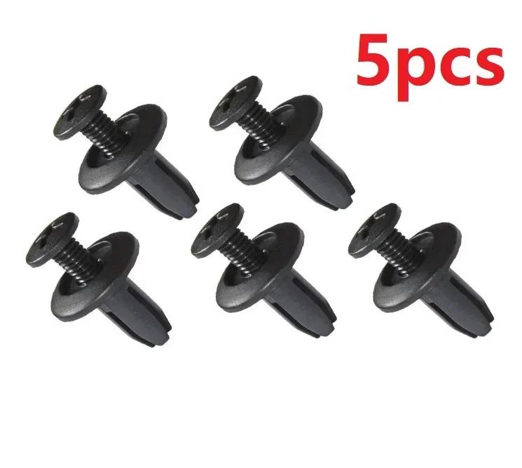 100pcs Hole Door Rivet Plastic Clip Fasteners Black Cars Lined Cover Barbs Rivet Auto Fasteners Retainer Push Pin Clips 8mm