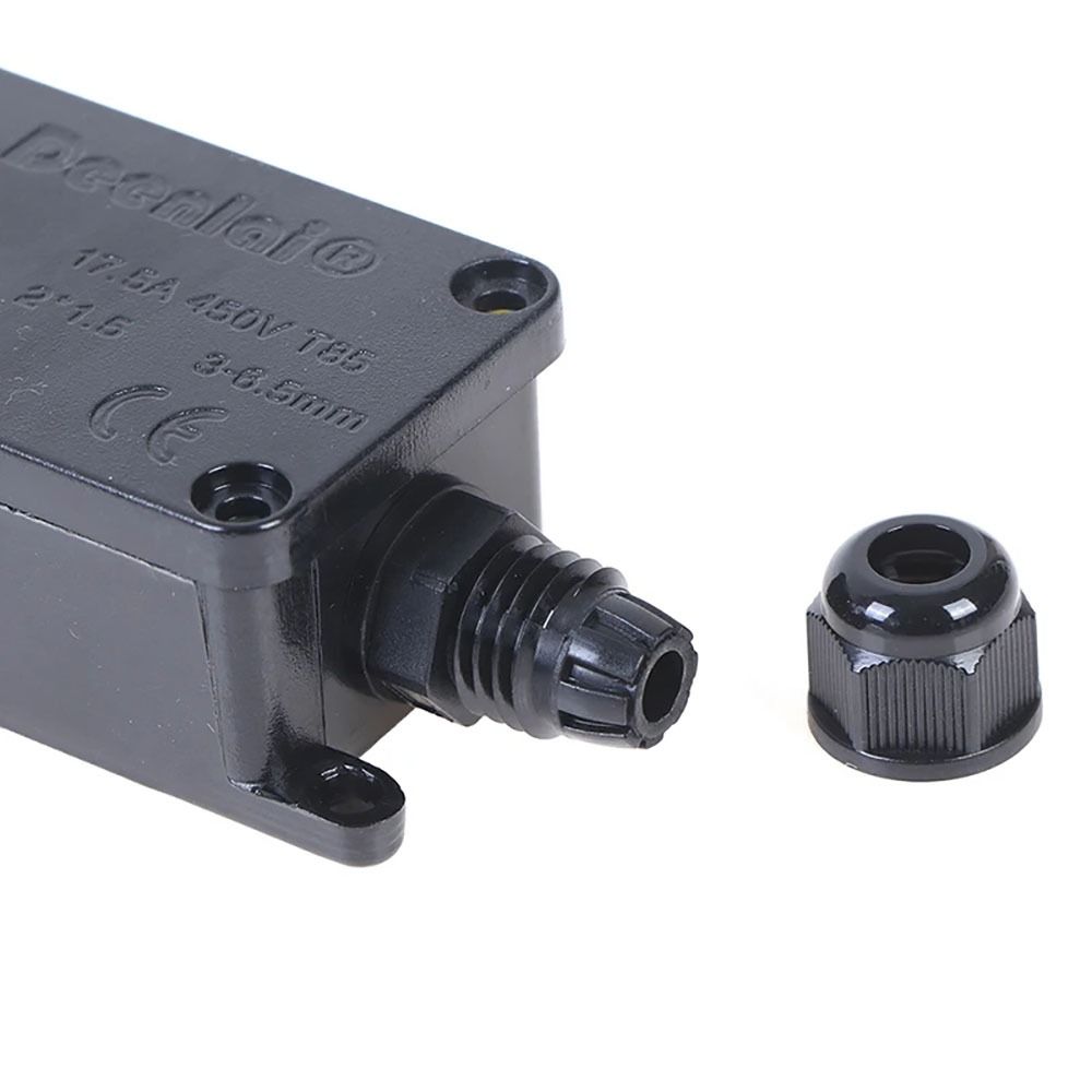1Pcs With Terminal Waterproof Junction Box IP66 2 Way Electrical Cable Wire Connector Plastic 450V Cable Wire Case for Led Light