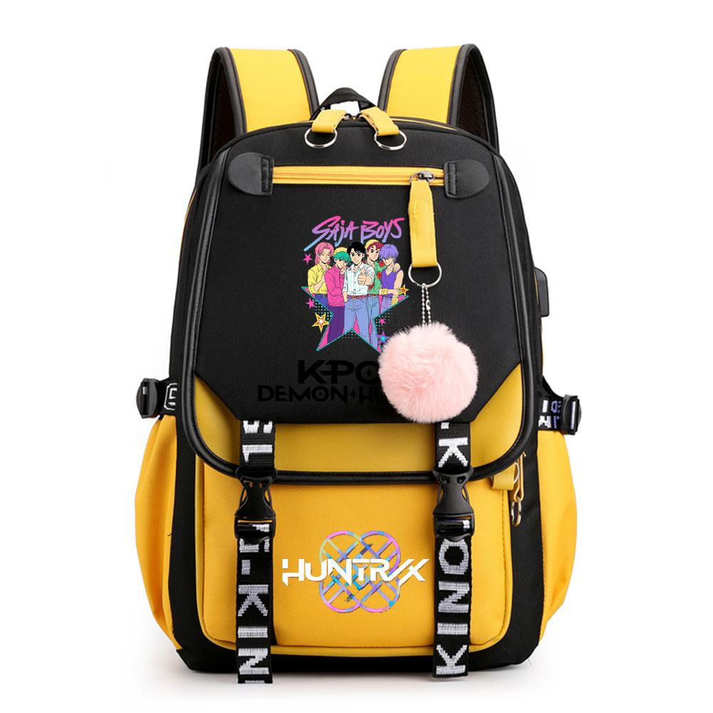 

Anime Demon Hunters Printed Backpack Schoolbag for Teenager Student Girl Boy Bookbag Large Capacity Waterproof Travel Bag Gift Rucksak