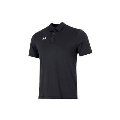 Solid Logo Breathable Sports Polo Shirt Men Tops Black 22500524-001