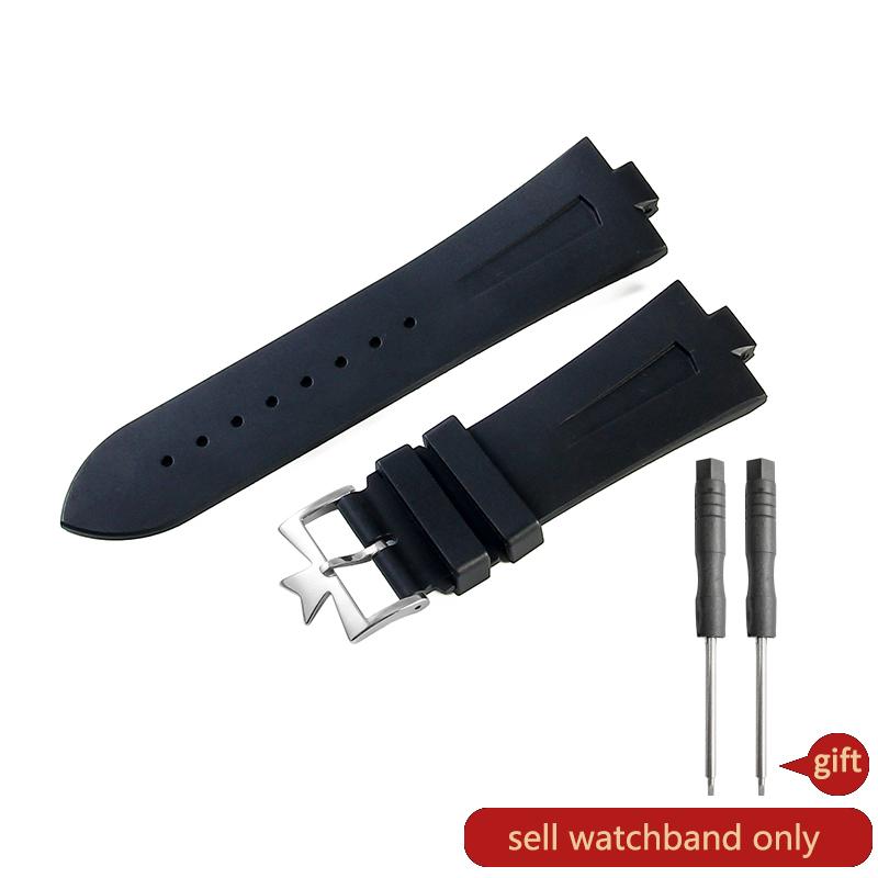 Фторкаучуковый ремешок для часов Vacheron Constantin Overseas Collection P47040 47450 49150 Оригинальные мужские аксессуары для часов 8.5x25мм 8.5x25mm