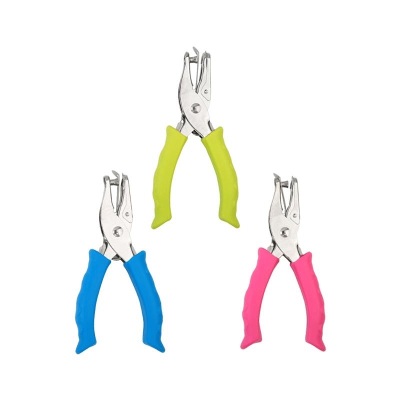 Handheld Single Hole Punch 6mm Hole Puncher 8 Sheets Capacity for Punching Paper Cardstock, Single Hole Paper Punch