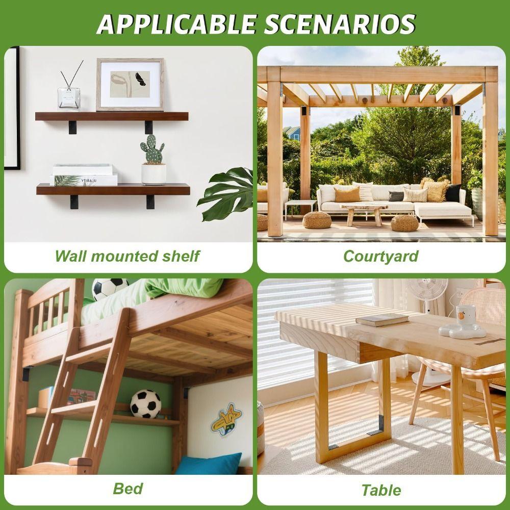 Heavy Duty L-Shaped Corner Braces Right Angle Braces 90 ° Corner Brackets Thickened Durable L-Shaped Braces Hardware Fasteners