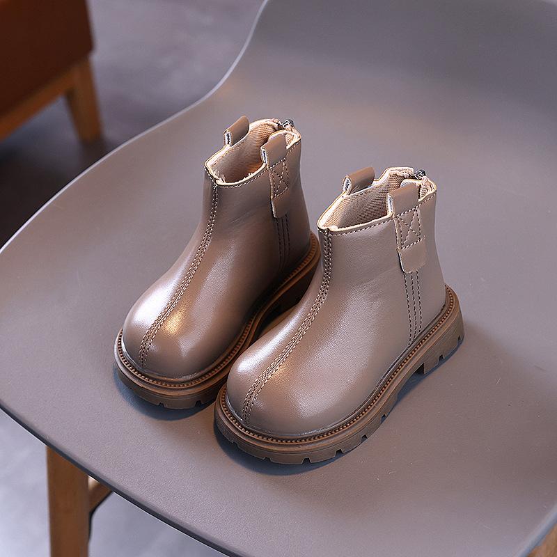 England Style Short Boots for Kids Handsome Boys Platform Ankle Boots Autumn School Children Shoes Girls Chelsea Boots I06109