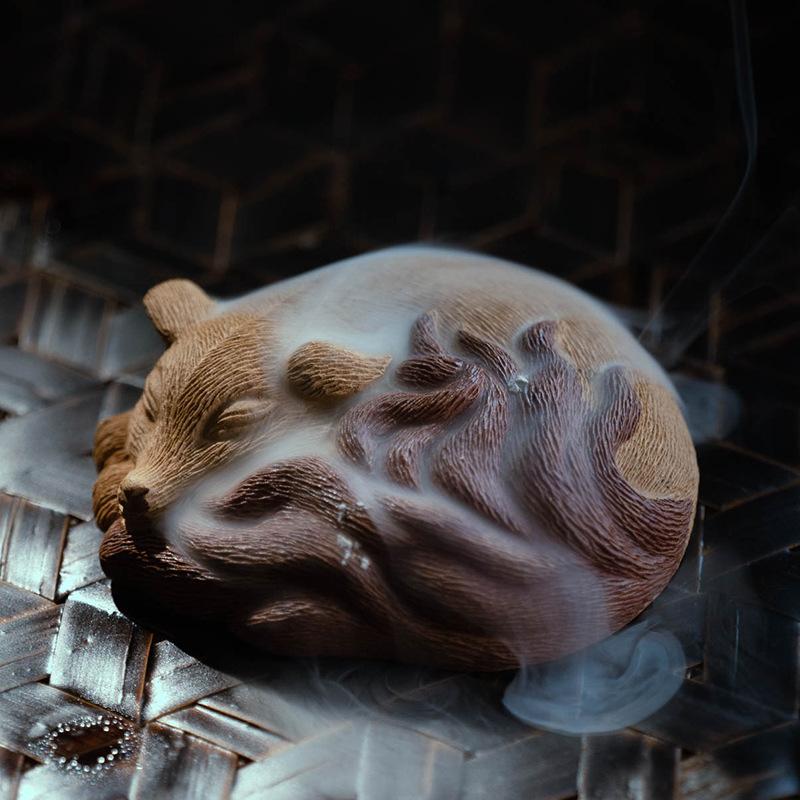 Исинская Цзыша Девятихвостая Лиса-Бессмертная Чайный Питомец Традиционный Чайный Дух Чайная Фигурка Игрушки для Игры Чайная Статуэтка Украшения Мастерство