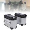 2PCS Motorcycle Side Box 35L Large Capacity Aluminum Alloy Hard Saddlebag with   Lock and Handle Replacement for  