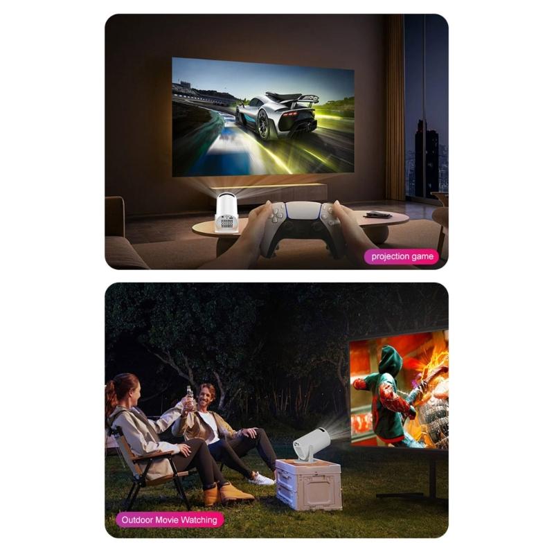 Portable Streaming Projector With USB C Fast Charging Highly Definition Display Wireless Screen Presentation