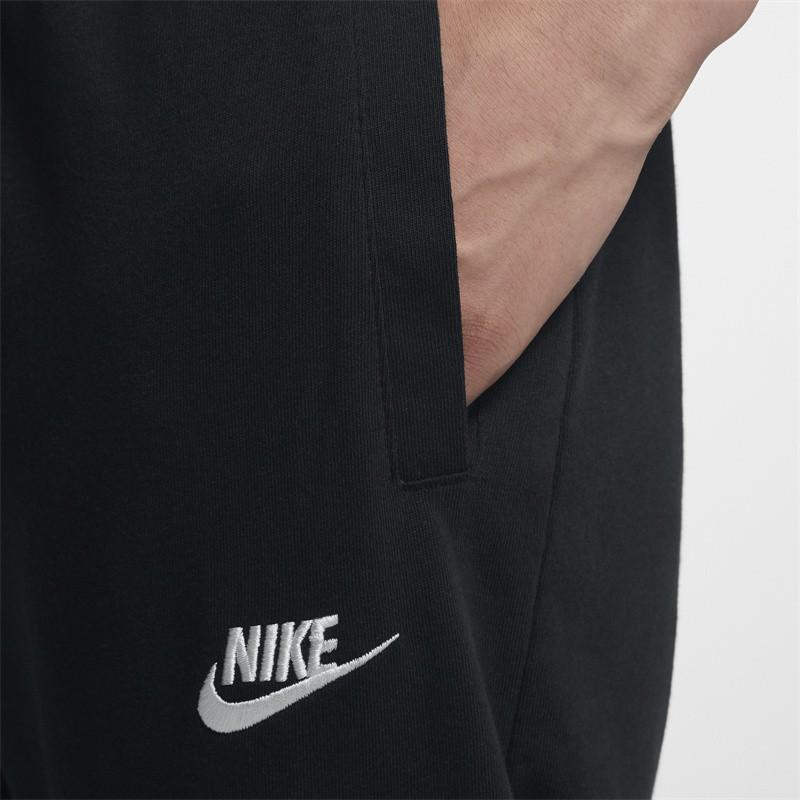 Nike Solid Color Loose Hooded Fleece Sweatshirt And Cuffed Mid-Waist Long Pants Casual Sports Suit Men sweatshirt, pants Black BV2646-010+BV2763-010