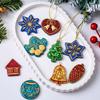 Christmas Tree Listing Silicone Mold DIY Snowflakes Angel Bell Crafts Making Plaster Resin Pendant Keychain Molds Home Xmas Deco