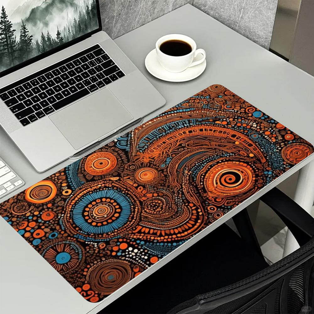 Boho Ethnic Mandala Pattern Extended Gaming Mouse Pad Nonslip Rubber Base Large Desk Mat Keyboard Mouse Pad For Laptop Pc