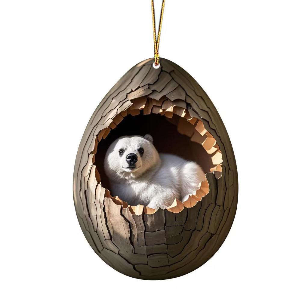 New Acrylic Flat Animal Christmas Ornaments - Perfect Tree and Festival Decorations Gift