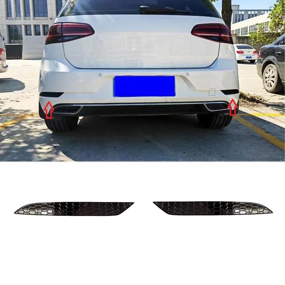 BRQ1 For VOLKSWAGEN VW GTI Glossy Black Rear Bumper Reflector Honeycomb Double-Sided Tape Mounting For Volkswagen Golf 6/7/7.5/8 GTI oq2