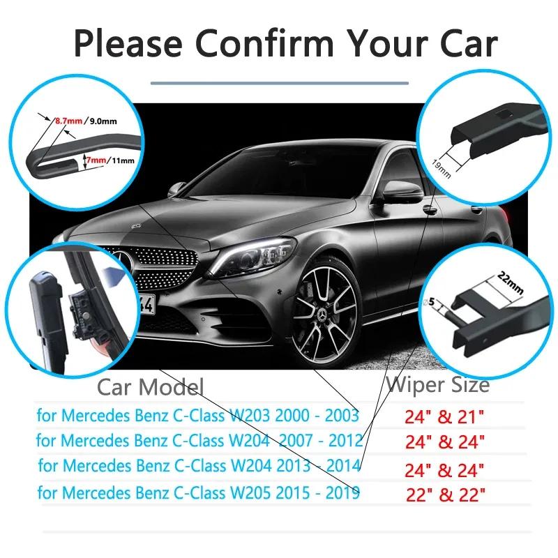 For Mercedes Benz C-Class W203 W204 W205 C-Klasse C180 C200 C220 C250 C300 Wiper Blade Car Accessories Front Windshield Wipers