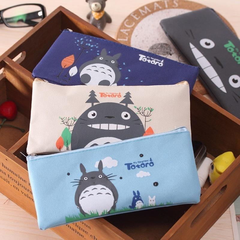 Cartoon Chinchilla Pencil Case Cute Female Student Canvas Pencil Case 1pc