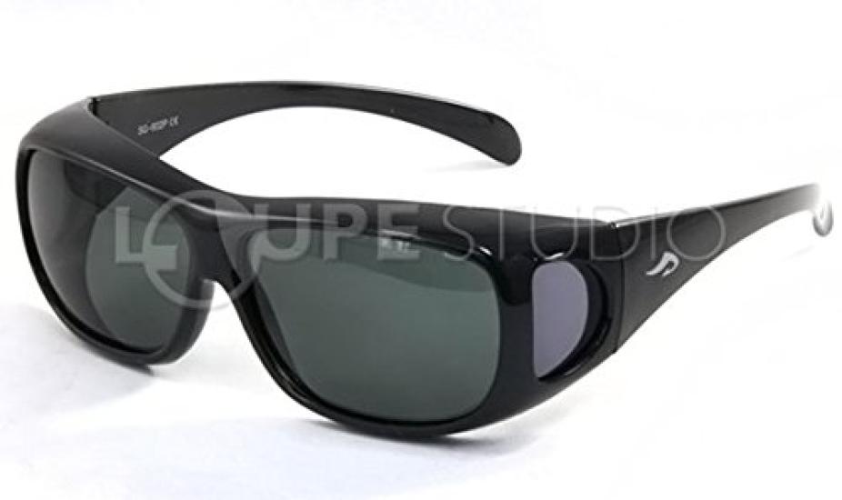 Axe FitOver Sunglasses, GMGunmetal, SG-602P, Fits Over Eyeglasses